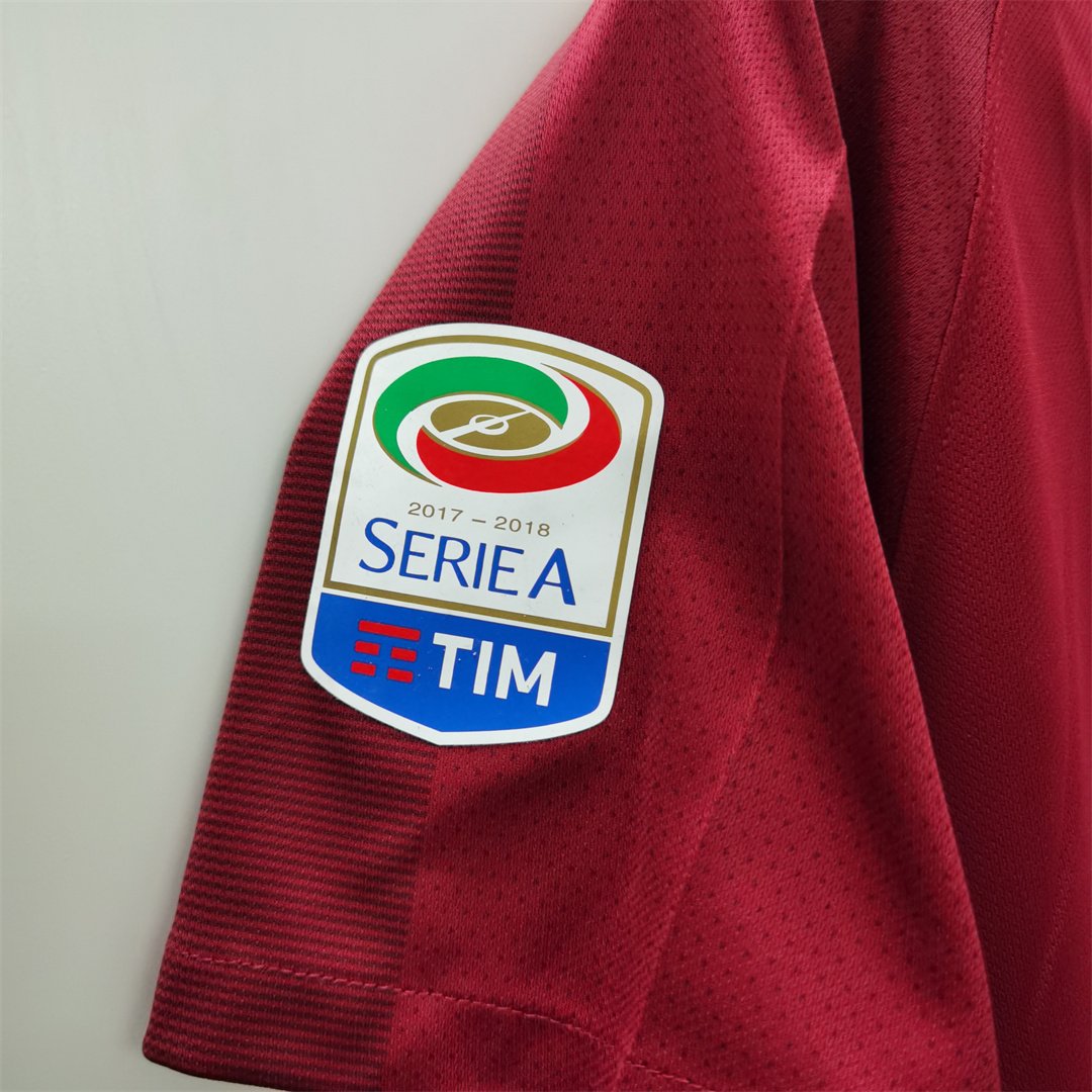Roma Retro Soccer Jersey Home Custom Shirt 2017/18 - Image 8