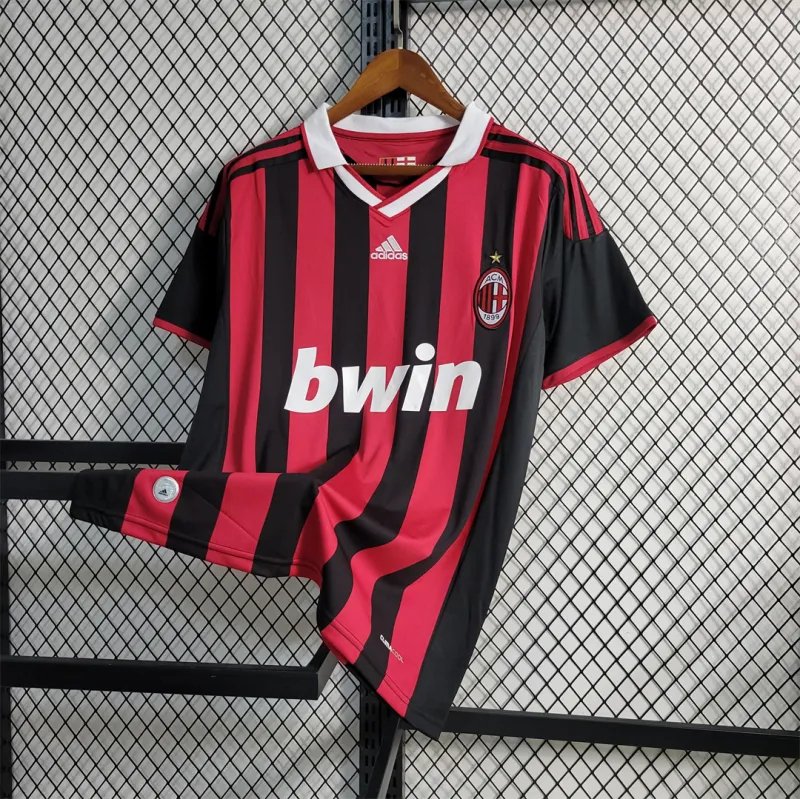 AC Milan Retro Soccer Jersey Home Custom Shirt 2009/10 - Image 4