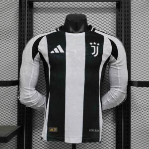 Juventus Authentic Soccer Jersey Home Long Sleeve Shirt 2024/25