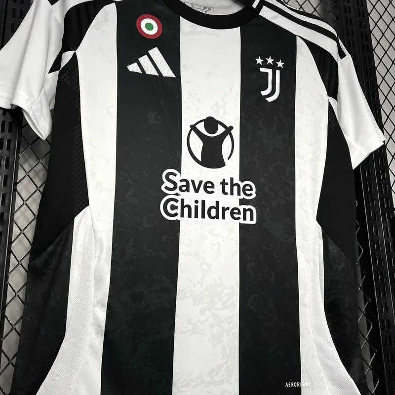 Juventus Soccer Jersey Home Custom Shirt 2024/25 - with Save the Children Sponsor - Image 5
