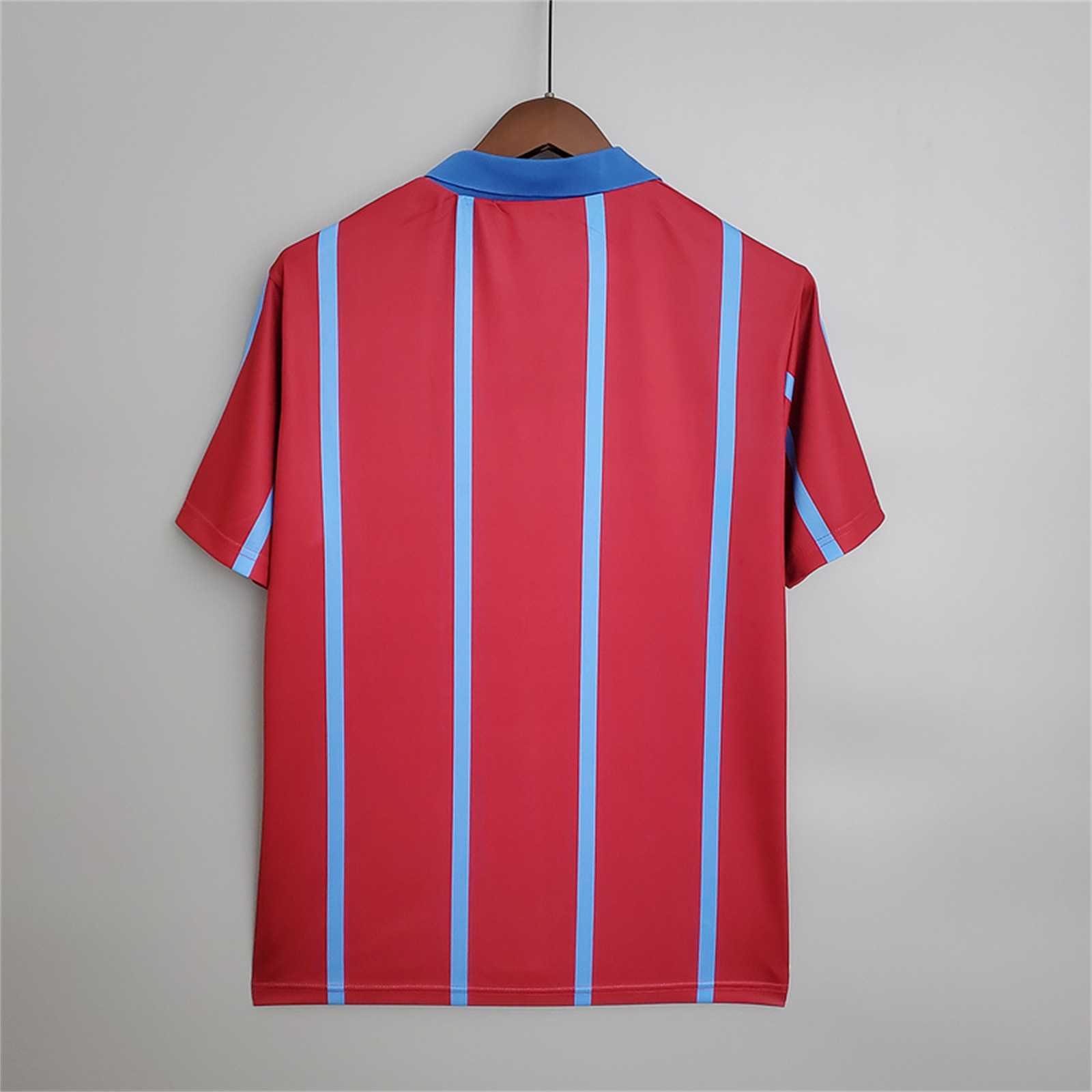 Aston Villa Retro Football Jersey Home Custom Shirt 1993-95 - Image 3