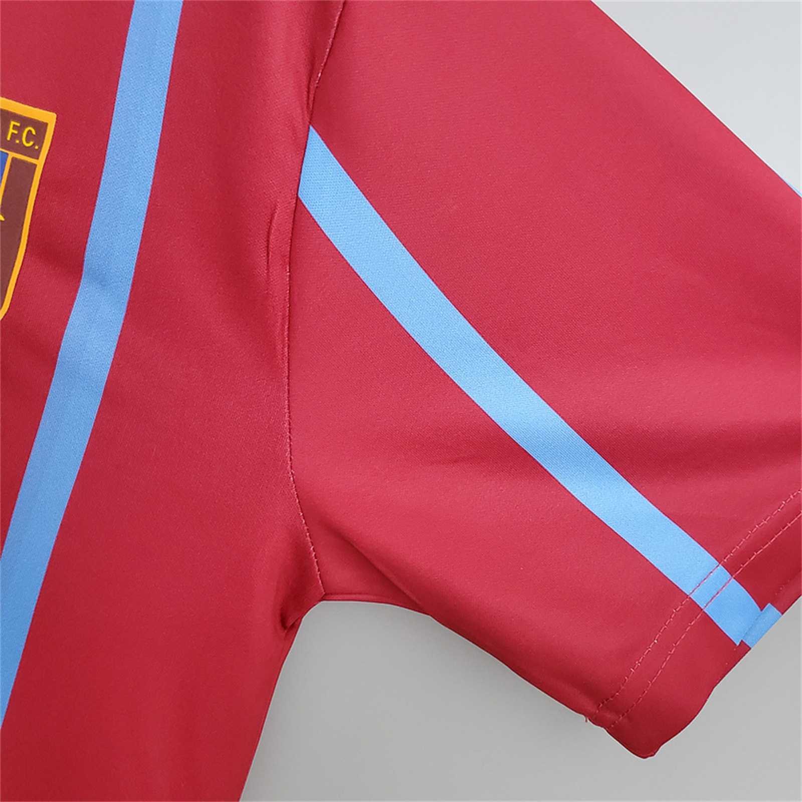 Aston Villa Retro Football Jersey Home Custom Shirt 1993-95 - Image 8