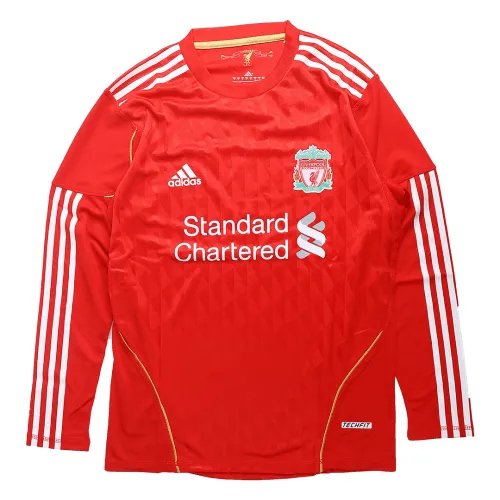 Liverpool Retro Football Jersey Home Long Sleeve Custom Shirt 2011/12 - Image 4