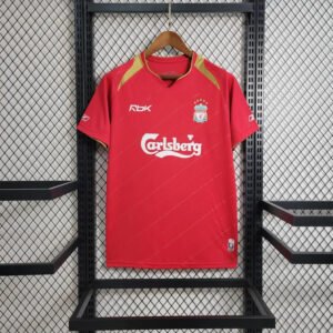 Liverpool Retro Football Jersey Home Custom Shirt 2005/06