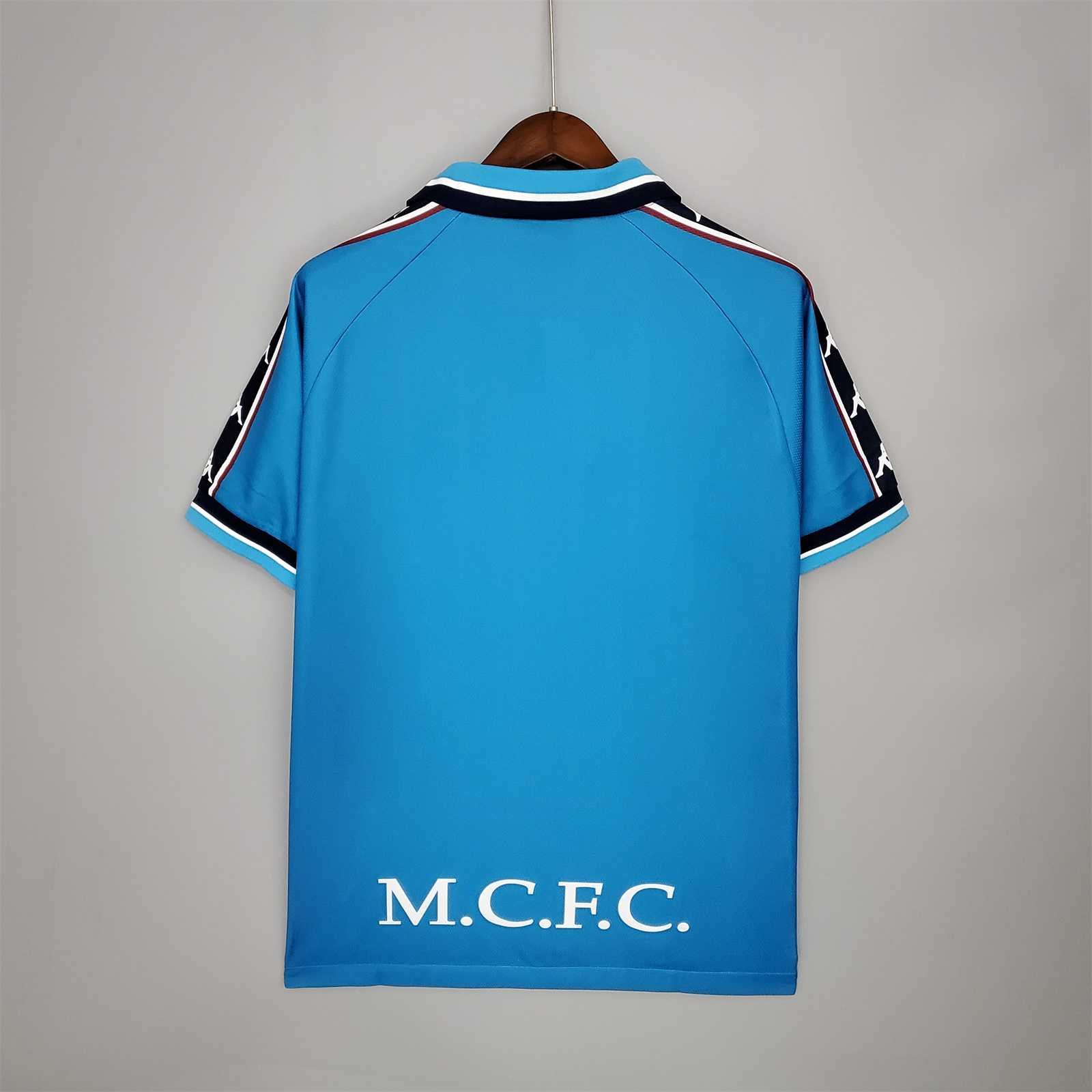 Manchester City Retro Home Football Jersey Shirt 1997/99 - Image 3
