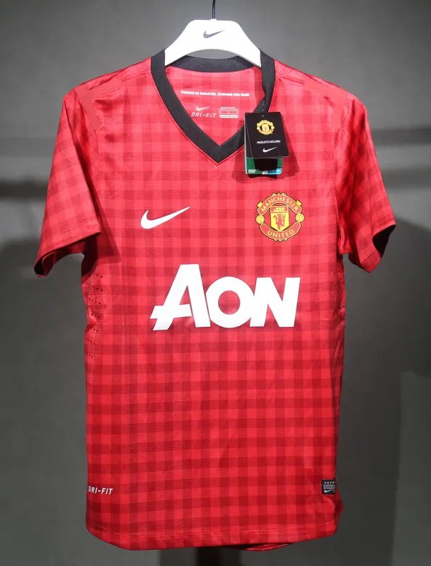Manchester United Authentic Retro Home Football Jersey Shirt 2012/13 - Image 4