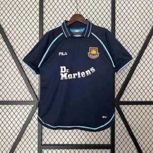 West Ham United Retro Football Jersey Third Away Custom Shirt 1999/01