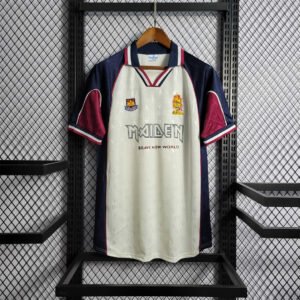 West Ham United Retro Football Jersey Iron Maiden Away Joint Board Shirt 1999/01