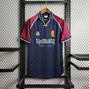 West Ham United Retro Football Jersey Iron Maiden Home Joint Board Shirt 1999/01