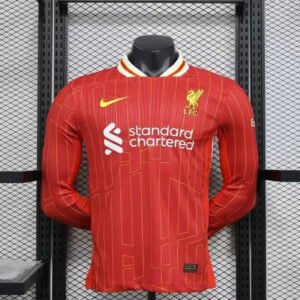 Liverpool Authentic Football Jersey Home Long Sleeve Shirt 2024/25