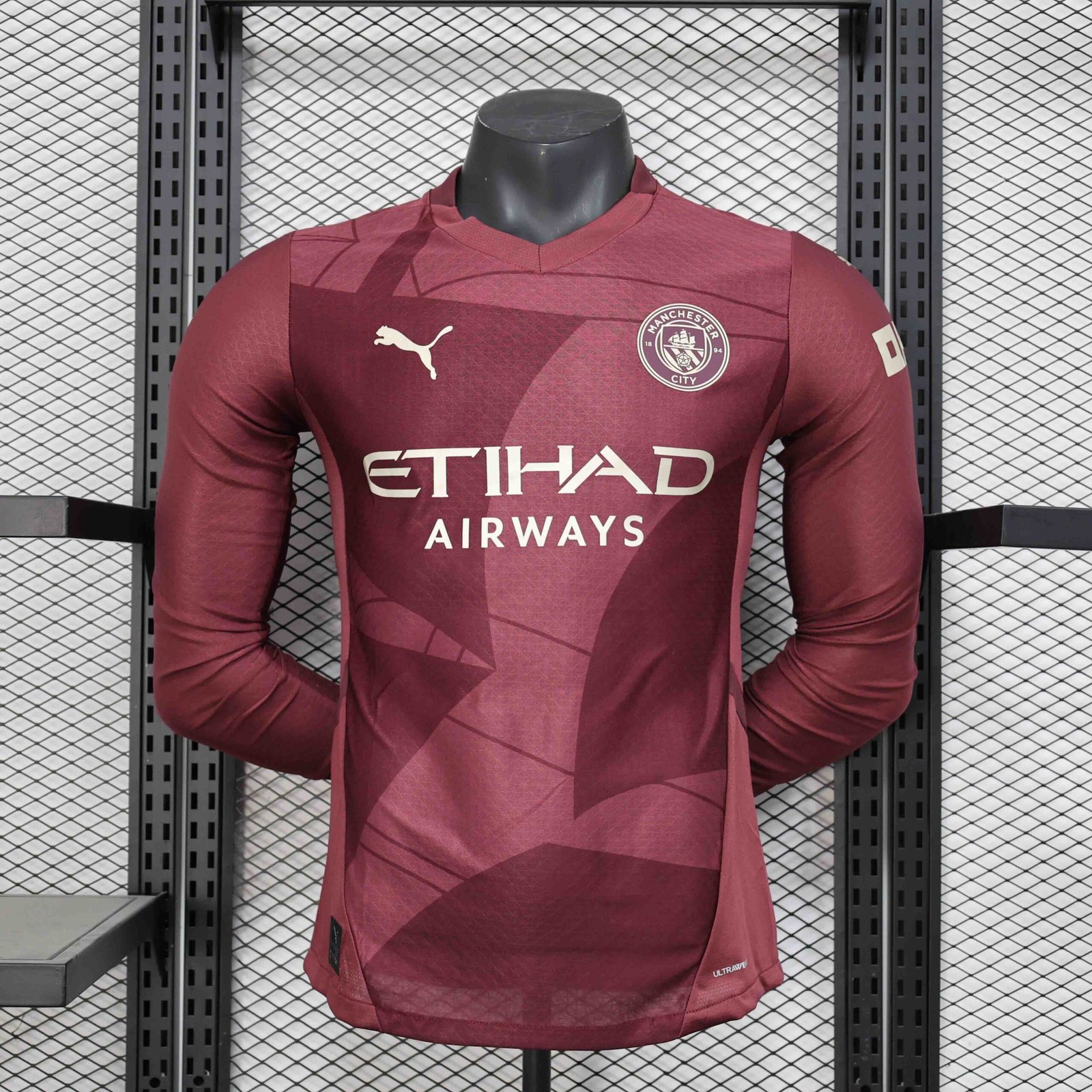 Manchester City Authentic Third Away Long Sleeve Football Jersey Shirt 2024/25
