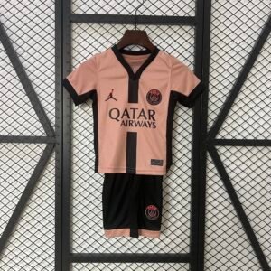 PSG Soccer Jersey Third Away Kids Kit Jersey+Shorts 2024/25