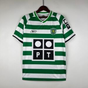 Sporting CP Retro Soccer Jersey Home Custom Shirt 2003/04