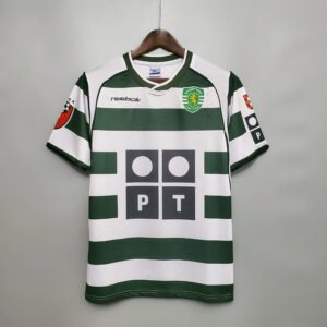 Sporting CP Retro Soccer Jersey Home Custom Shirt 2001/03