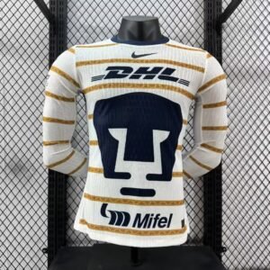 Pumas UNAM Authentic Soccer Jersey Home Long Sleeve Shirt 2024/25