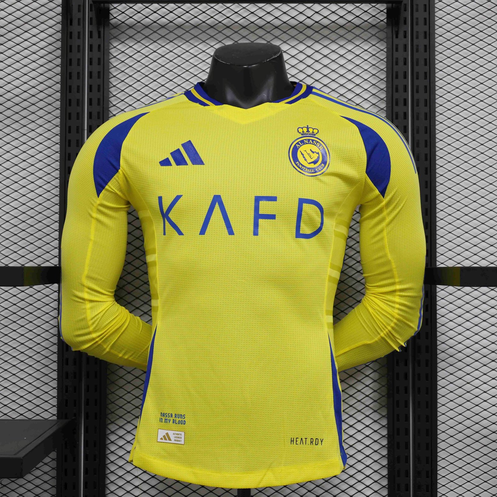 Al Nassr Authentic Soccer Jersey Home Long Sleeve Shirt 2024/25