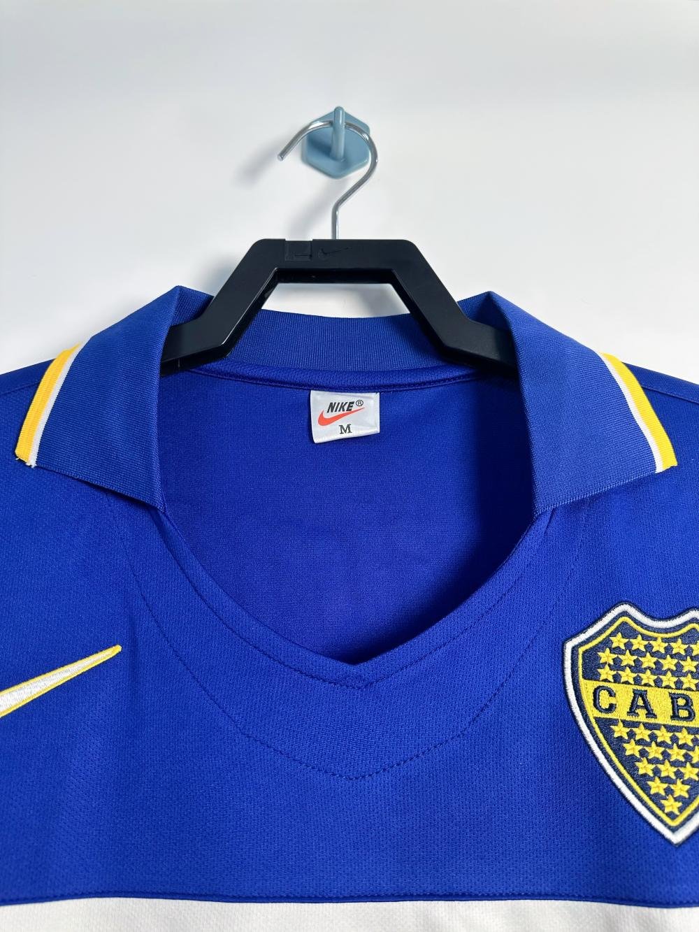 Boca Juniors Retro Soccer Jersey Home Long Sleeve Custom Shirt 1996/97 - Image 4