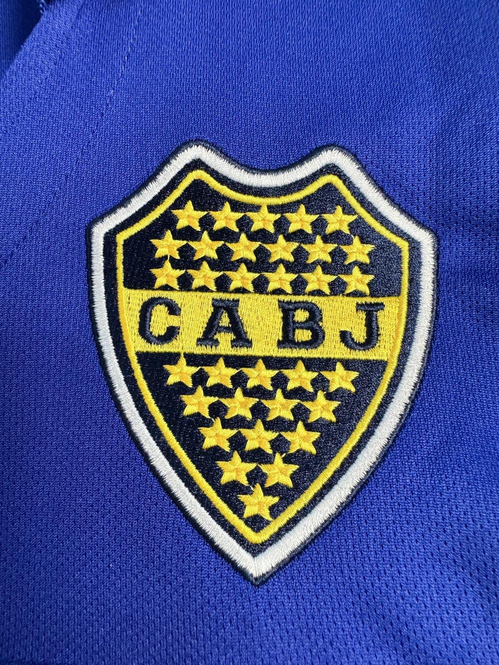 Boca Juniors Retro Soccer Jersey Home Long Sleeve Custom Shirt 1996/97 - Image 6