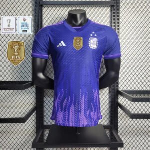 Argentina Authentic Soccer Jersey Away Shirt 2022 - World Cup Champion Edition 3 Stars