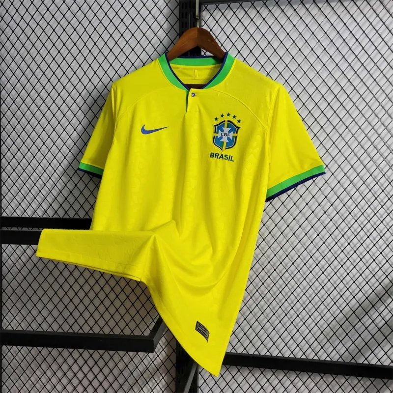Brazil Soccer Jersey Home Custom Shirt World Cup 2022 - Image 4