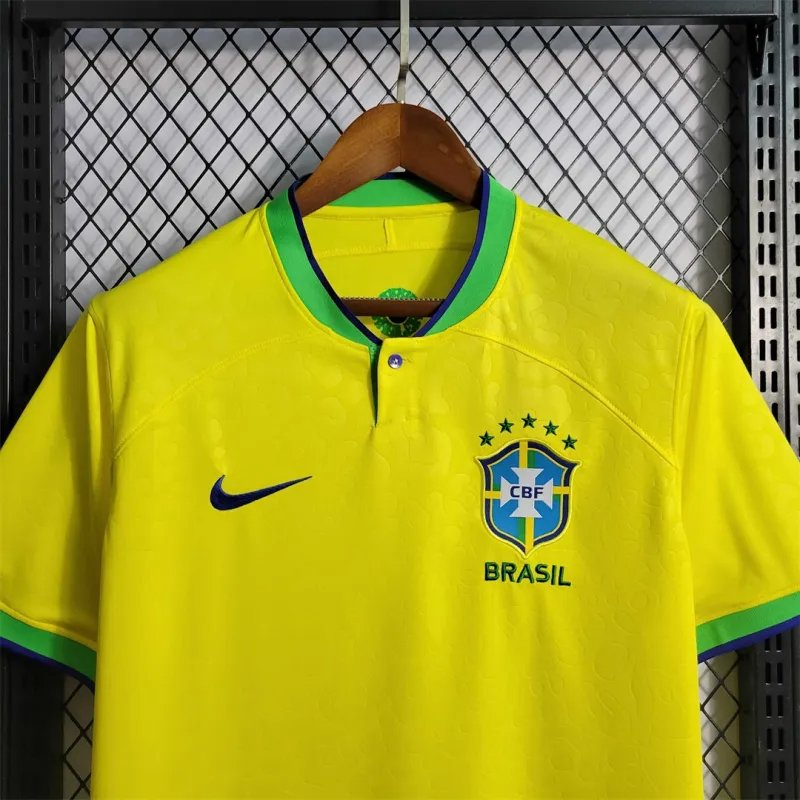 Brazil Soccer Jersey Home Custom Shirt World Cup 2022 - Image 5