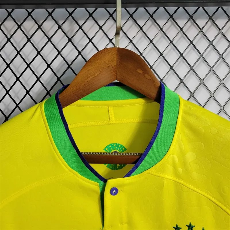 Brazil Soccer Jersey Home Custom Shirt World Cup 2022 - Image 8