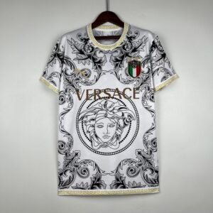 Italy Soccer Jersey x Versace White Special Edition Custom Shirt 2024