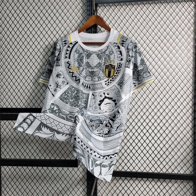 Italy Soccer Jersey White Special Edition Custom Shirt 2024 - Image 4