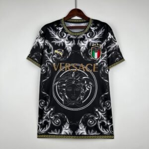 Italy Soccer Jersey x Versace Black Special Edition Custom Shirt 2024