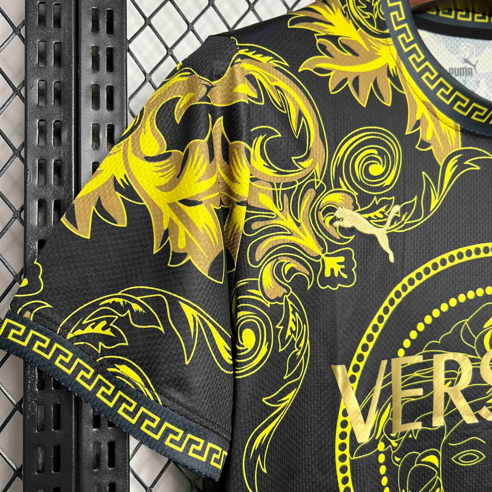 Italy Soccer Jersey x Versace Gold Special Edition Custom Shirt 2022 - Image 6