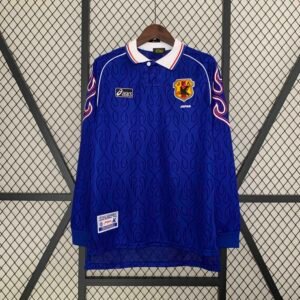Japan Retro Soccer Jersey Home Custom Long Sleeve Shirt 1998