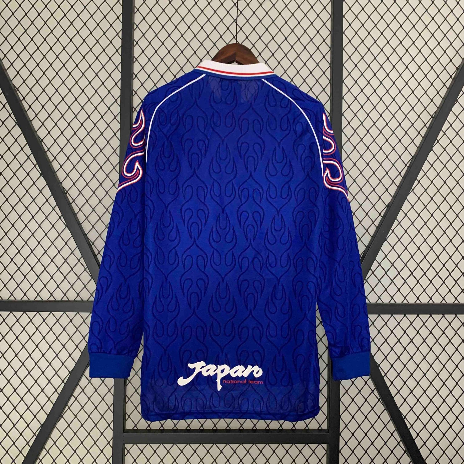 Japan Retro Soccer Jersey Home Custom Long Sleeve Shirt 1998 - Image 3