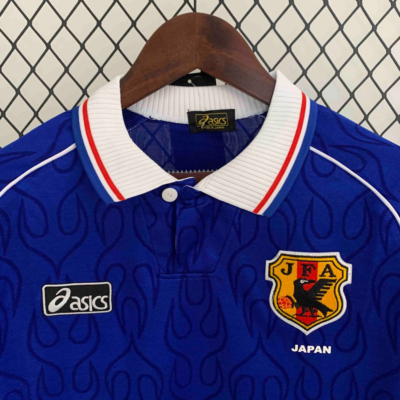 Japan Retro Soccer Jersey Home Custom Long Sleeve Shirt 1998 - Image 4