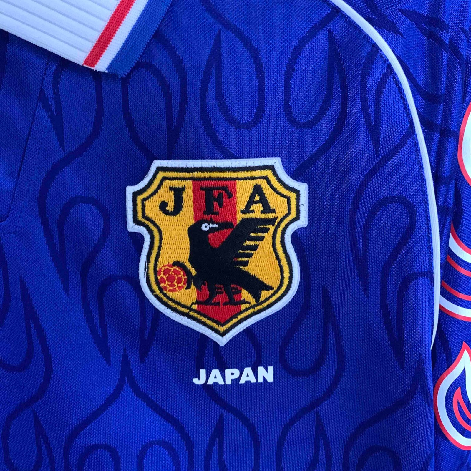 Japan Retro Soccer Jersey Home Custom Long Sleeve Shirt 1998 - Image 6