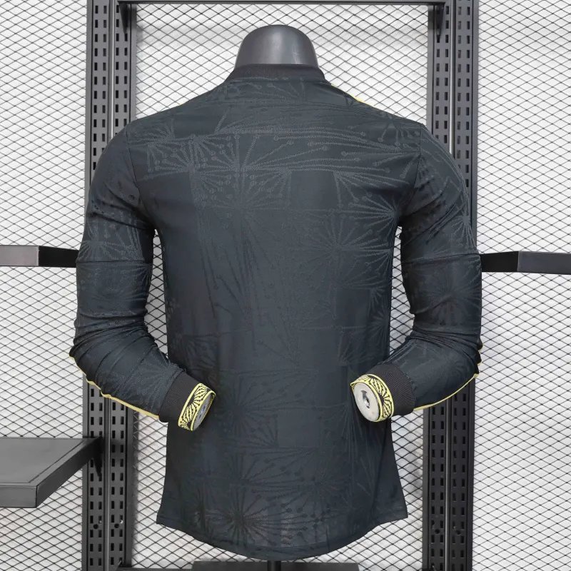 Mexico Authentic Gold Cup Black Special Long Sleeve Soccer Jersey 2025 - Image 3