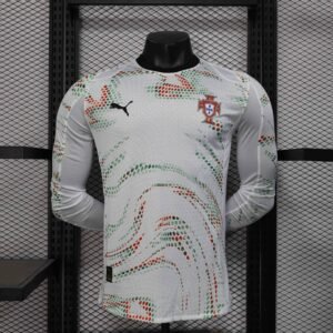 Portugal Authentic Soccer Jersey Away Long Sleeve Shirt 2025