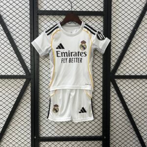 Real Madrid Soccer Jersey Home Kids Kit Jersey+Shorts 2025/26
